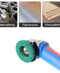 Nylon Fiber Flap Disc Polishing Wheel For Angle Grinder 4.5 Inch By 7/8 Inch Dry Sanding Grinding Stainless Steel Metal Finishing Green