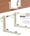 Built Like A Tank Mini Split Wall Mounting Bracket For Ductless Ac And Heat Pump Compressor Holder with mounting hardware.