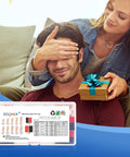 Heavy Duty Copper Wire Lugs And Heat Shrink Kit For Battery Cables with a gift box, hands covering eyes, and product features displayed