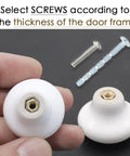 Ten Pack White Ceramic Cabinet Knobs 32mm Round Drawer Pulls With Screws Included For Easy Install The Ultimate Kitchen And Furniture Makeover Upgrade, white knobs and screws