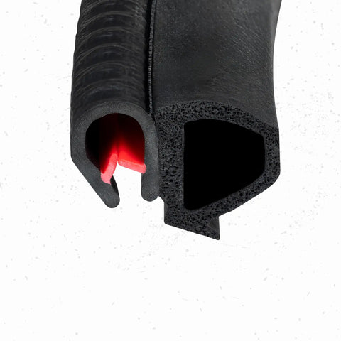 Close-up of Door Weather Stripping Seal For Cars Easy Push On No Glue Needed Fits Door Gap From 0.3 To 0.5 Inch And 8 To 12mm