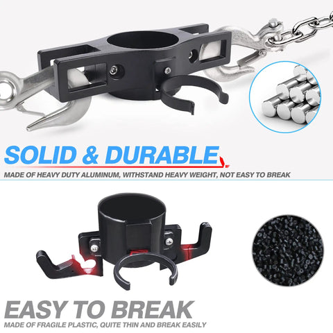 Heavy Duty Trailer Towing Organizer With Aluminum Chain Holder And 7 Way Plug Cover, Powder Coated, Anti Rust, comparison of durability