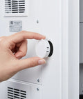 White Round Screw Hole Caps Plugs With Snap In Locking Cover For Cabinets And Displays, Flush Type Matte Finish 50mm Hole Plugs