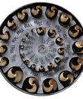 Drill America 29-piece cobalt stepped drill bit set in round case with gold oxide finish