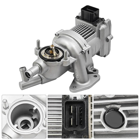 Road Ready Performance Water Coolant Pump And Thermostat Kit Compatible With Hyundai Sonata Hybrid Two Liter Engines 2016 To 2020 Kia Optima, detailed view showing inner components.
