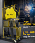 Heavy Duty 3 Tier Welding Cart For MIG TIG Plasma Cutter With 400 Lbs Capacity featuring rolling welder trolley in workshop