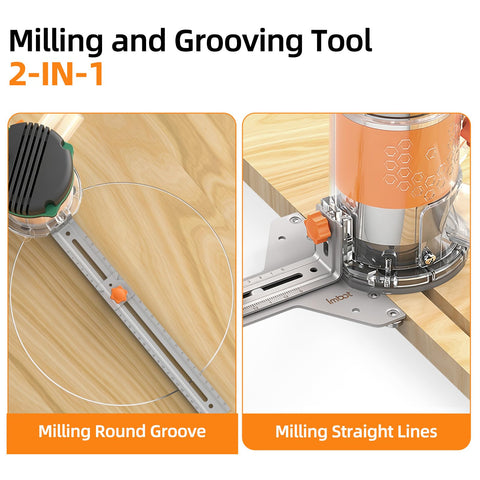 Heavy Duty Stainless Steel Router Circle Cutting Jig With Adjustable Depth And Universal Fit For Most Dust Covers Delivers knockout precision for milling round grooves and straight lines.
