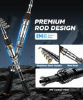 Telescopic Fishing Rod And Reel Combo With Tackle Box And Collapsible Rod And Lures Box, IM6 carbon fiber rod design
