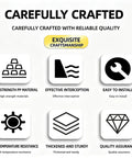 Infographic highlighting features of Heavy Duty Mud Flaps For Tesla Cybertruck including materials and installation ease.