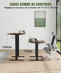 Heavy Duty Electric Standing Desk With Dual Memory Buttons And Rock Solid Brown Surface seriously built tough for gaming and remote work grind.
