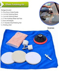 9 Piece Glass Polishing Kit For Windshield And Glass Repair DIY Deep Scratch Remover With Cerium Oxide Powder Felt Pads And Polishing Wheels Easy To Use For A Clear Scratch Free View.