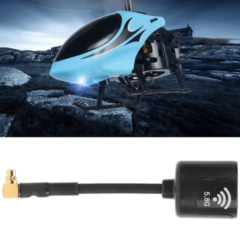 FPV drone with Bangin 5.8Ghz MMCX 2.8dBi RHCP high gain antenna and bent head for reliable long range control and crisp video feed.