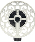 Top view of Adjustable Turret Metal Sprinkler With 8 Modes For Lawn And Yard Watering, aluminum alloy with intricate design.