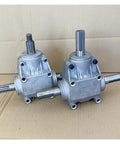 Heavy Duty T Shape Gearbox Boasting A Clean One To One Transfer Ratio For Snappy Ninety Degree Right Angle Steering on display.