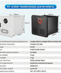 Heavy Duty 12V Propane Tankless Water Heater For Camper RV Is Totally Road Trip Ready Delivers Instant Hot Water On Demand dimensions and specs.