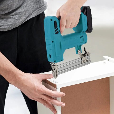 Top Shelf 20V Cordless Brad Nailer Kit With 15Ah Battery Charger Provides Strong 2 In 1 Finish Nail Performance For Upholstery Carpentry And Weekend Warrior Diy Tasks Guarantees Smooth Shooting Reliability On Demand