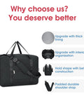 Foldable Travel Duffel Bag 30L Fits Underseat Personal Item 18x14x8 For Women And Men with shoulder strap and interior pockets