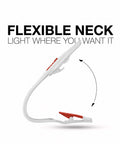 Clip On Book Light For Bed And Kindle Reading, Portable LED Reading Lamp For Books And E Readers, flexible neck detail