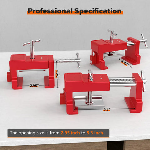 Heavy Duty Cabinet Clamp Set For Face Frame Cabinets With Alignment Plate And Dual Side Screws 2 Pack Delivers Pro Grade Precision