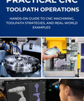 Hands On CNC Toolpath Mastery Real World Guide To Machining Toolpath Strategies G Code Tips And Step By Step Projects For Milling And Turning Perfect For Shops Upgrading Their CNC Skills. CNC book cover with milling machine and CAM screens