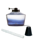 6.25 Inch Adjustable Flame Penta Glass Votive Tabletop Torch For Cozy Patio Vibes Watercolor Blue Outdoor Lighting Twist To Lower Or Raise Flame Long Lasting Burn Time Ideal For Garden Parties.