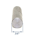 Tough As Nails Weld On Steel Barrel Hinge For Heavy Duty Gates And Doors Four Pack Three Inch Ball Bearing hardware detail showing 3/4 inch diameter.