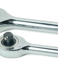 Gearless Micro Ratchet Set With 1/4-Inch And 3/8-Inch Drives, Compact Access For Tight Spaces, Toothless Design, steel finish.