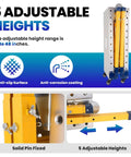 Heavy Duty Portable Steel Welding Table With 4 Smooth Rolling Casters And 4000 Lbs Weight adjustable height feature from 29 to 48 inches.