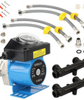 Next Level Hot Water Recirculating Pump Kit With Digital Programmable Controller For Home Heaters with accessories and fittings.