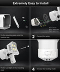 Installation steps for No Nonsense 36W LED Outdoor Flood Light With Motion Sensor For Real Deal 3600 Lumens Of Super Bright Exterior Lighting