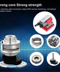 Ultra Sleek And Featherweight Pneumatic Random Orbital Sander And Polisher With 5mm Orbit And 10000Rpm Speed close-up of CNC machined components and tools.
