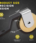 Heavy Duty Stainless Steel Sliding Screen Door Tension Spring Kit With One And Three Quarter Inch V Style Offset Bend And Steel Ball Bearing Smooth Glide Roller Replacement For B638 B687 B639 showing size and design specifications.