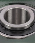 Close-up of Beefy Heavy Duty Self Aligning Pillow Block Bearing UCF208 24 1.5 Inch 4 Bolt With Seat