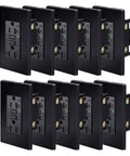 10 pack of 20 Amp GFCI Outlet Weather Resistant Receptacle Kit with Screwless Wall Plate ETL Listed for kitchen bathroom outdoor
