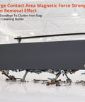 60 Inch Wide Hanging Magnetic Sweeper With 120 Lb Pull Strength collecting metal debris