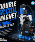 Heavy Duty Magnetic Core Drilling Machine For Steel Fabrication With A Precise Forty Five Millimeter Cut Depth showcasing a strong magnetic base.