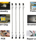 Four Pack Soldering Helping Hands With Dual Clips For PCB And Electronics Adjustable Gooseneck Soldering Holders