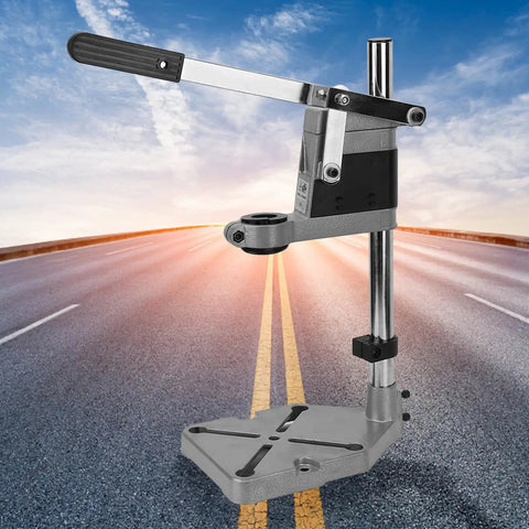 Vertical Drill Stand For Hand Drills Adjustable Drill Press Adapter Rock Solid Aluminum Construction Fits 38 To 43 mm Collar
