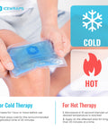 Person holding Hot And Cold Gel Packs 3x5 Inches Reusable Ice Packs For Injuries Headaches Joints And Fever Relief Puncture Proof Material