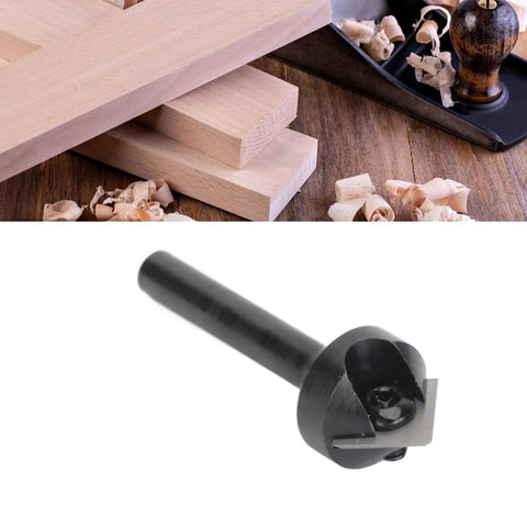 Pro Level V Shape Router Bit Packing Heavy Duty Quarter Inch Shank For Ninety Degree Chamfering And Forty Five Degree Milling close up on black tungsten carbide design