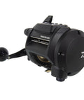 Tanacom 800 Power Assist Electric Reel With Lightweight Aluminum Body, Automatic Tournament Drag, Black Finish side view