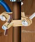 Rock Solid Copper Grounding Clamps Set 3 Pack Half To One Inch Wire Range High Conductivity Copper Alloy Ground Clamps