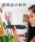 Person using Dual Temp Hot Air Gun For Crafting on giraffe design craft project