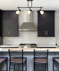 Modern 4 Light Kitchen Track Lighting Fixture with Glass Shades in Brushed Nickel Ceiling Mount Adjustable Heads over Island