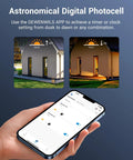 Astronomical digital photocell demonstrating functionality of Smart Low Voltage Landscape Transformer with Schedule and Timer