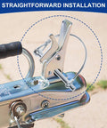 Two-Pack One Quarter Inch By Three Inch Trailer Hitch Pin Set Durable Zinc Plated Carbon Steel Coupler Pins For Farm Use Lawn Gear And Everyday Towing Heavy Duty Construction Easy Lock And Secure Fit installed on trailer coupler