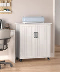 Rolling Craft Cart With Storage Cabinet And Drawers For Cricut Projects, A Mobile Table For Vinyl, Paper, Tools, And Accessories