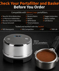 Top Shelf Automatic Espresso Tamper Designed To Hit Different On Every Shot with a 58mm base and digital display for precise use.