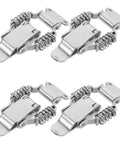 Solid 4pc Iron Spring Toggle Latch Clamps With Buckles For Toolboxes And Cabinets Super Durable Heavy Duty Holders, set of four.
