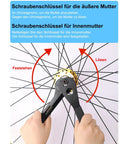 Ultra Slim Bike Cone Wrench Set For Tight Hub Access 13-19mm Great For Front And Rear Hub Nut Installer Remover Tool being used on a bike wheel.